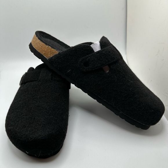 CUSHIONAIRE Womens Clog 10 BLACK WOOL - Picture 6 of 7